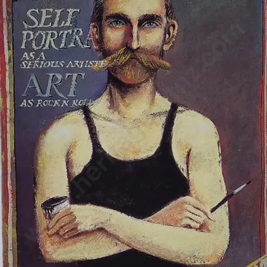 FRIZZELL, Richard (Dick) (1943-) - Self Portrait of a Serious Artiste, 1978