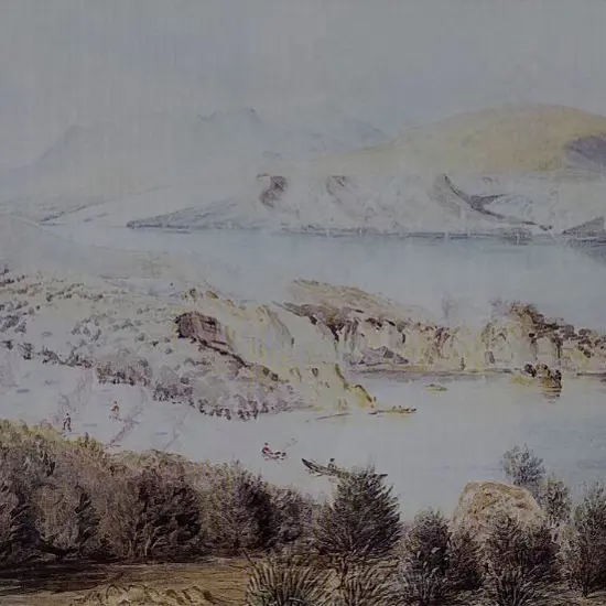 LLOYD, Henry Grant (1830-1904) - The Terraces, Rotomahana & Mt Tarawera