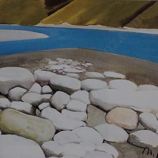 MOFFITT, Trevor (1936-2006) - Rakaia River No 55