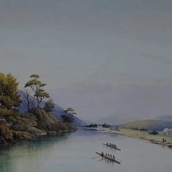 HOYTE, John Barr Clarke (1835-1913) -  Rowing, Wanganui River