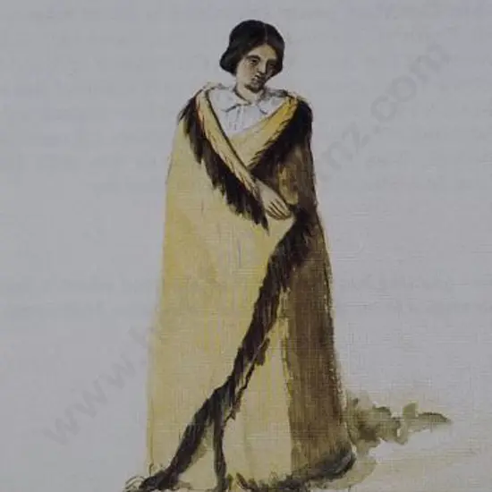 OLIVER, Cmdr. Richard A (1811-1889) - Maori Girl Wearing Cloak