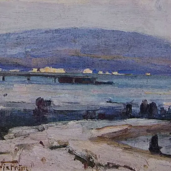 FRISTROM, Claus Edward (1864-1950) - Harbour Scene with Wharf