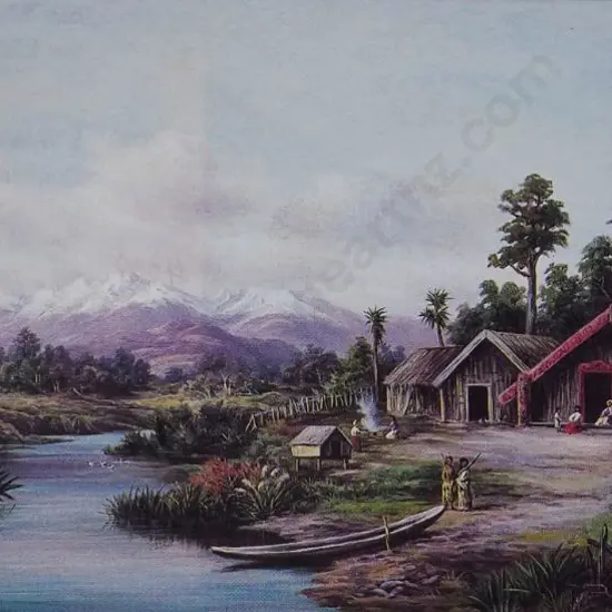 BAKER, William George (1864-1929) - Maori Pah, Waikato