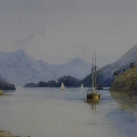 ARDEN, Frances Hamar (1841-1899) - Coastal Supply Ship Entering Sound