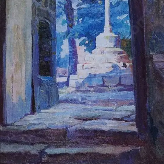 THOMPSON, Sydney Lough (1877-1973) - The Chapel of Anne Marie, Provence