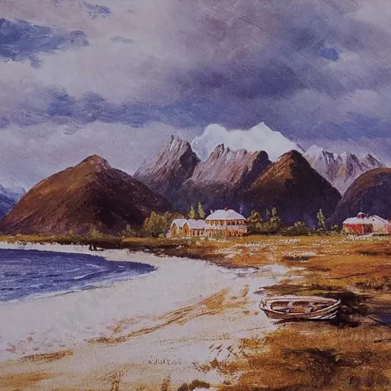 BLOMFIELD, Charles (1848-1926) - Glenorchy Station with the Remarkables, 1895