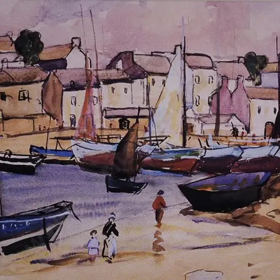 BURGE, Maude (1865-1957) - St Ives Coast