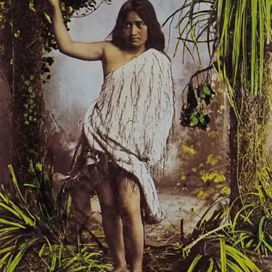 ILES, Arthur James (1870-1943) - Maori Girl Posing in Forest Setting, c.1910