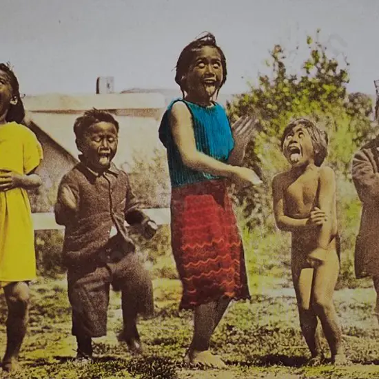 ILES, Arthur James (1870-1943) - Haka Dancing by Maori Children, c. 1910