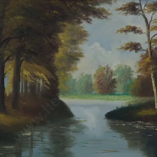 DYK. V. (20th Cent.) - River & Trees in Autumn