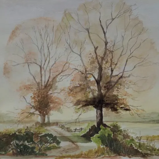 SEXTON, Faith (20th Cent) - English Lane between Trees