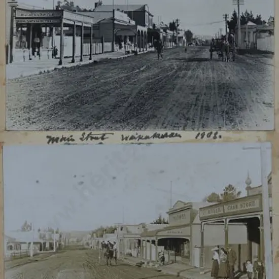 UNKNOWN - Waipukurau - 1908 (two photos)