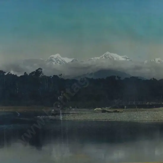 UNKNOWN Artist (A48) - Southern Alps - Handcoloured photo