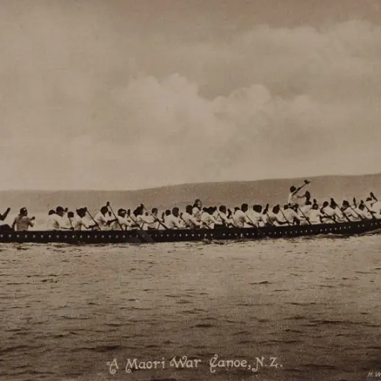 WINKELMANN, Henry (1860-1931) - A Maori War Canoe, c.1910
