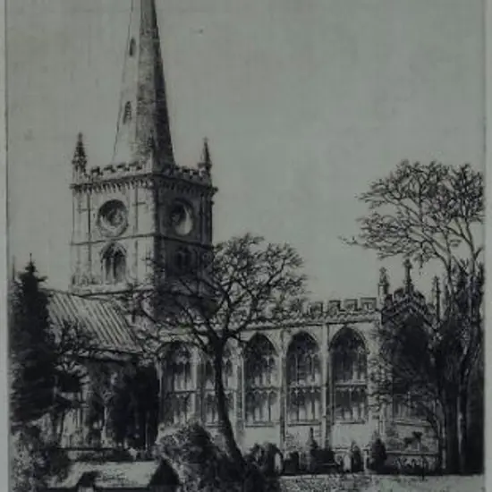 UNKNOWN Artist (A49) - Where Shakespeare Sleeps - Holy Trinity Church - Stratford Upon Avon