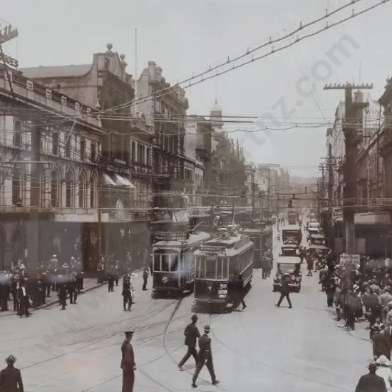 AUCKLAND - Queen Street from Customs Street, Jan 1925 - Queen Street from Customs Street - 10 January 1925