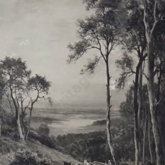 UNKNOWN - Country Road with Drover, Horse & logs