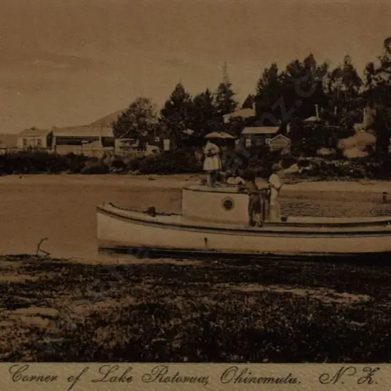 UNKNOWN Photographer - Corner of Lake Rotorua, Ohinemutu