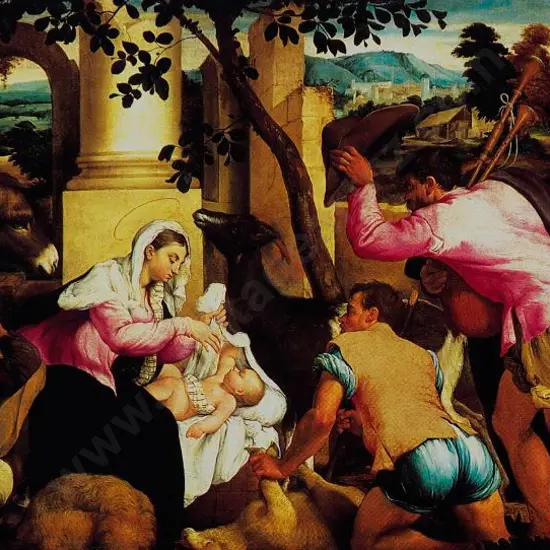 BASSANO, Jacopo (1510-1582) - The Adoration of the Shepherds, 1546