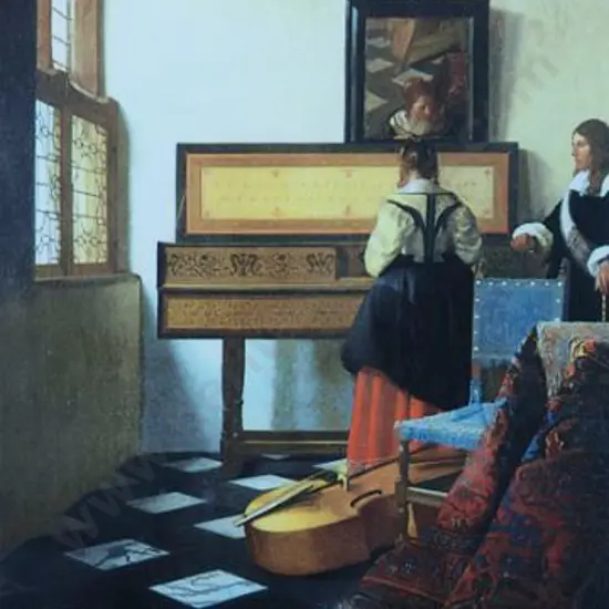 VERMEER, Johannes (1632-1665) - The Piano Tutor