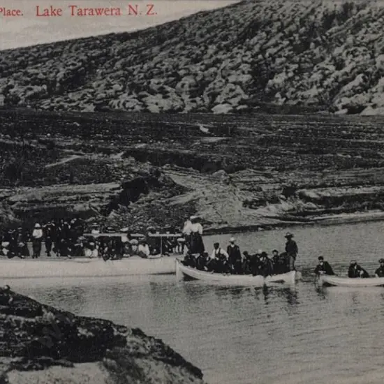 MUIR & MOODIE - The Landing Place, Lake Tarawera, c.1900