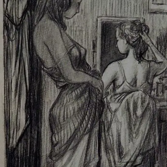 BUCKLAND-WRIGHT, John (1897-1954) - Girl Undressing c. 1950