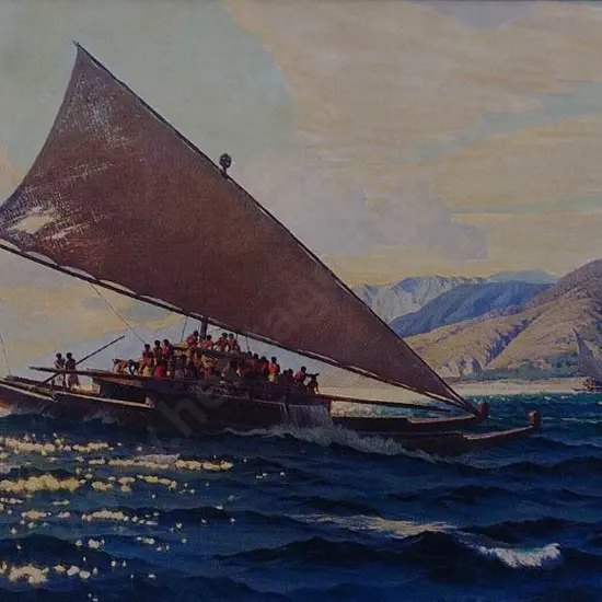 KING, Marcus (1891-1983) - Cook Island Natives near N.Z.