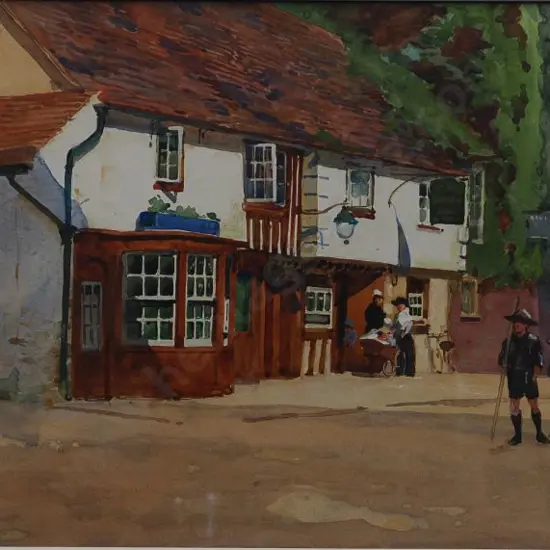 ROE, Fred (1864-1947) - The Burlington Arms, Elizabethan Hostel