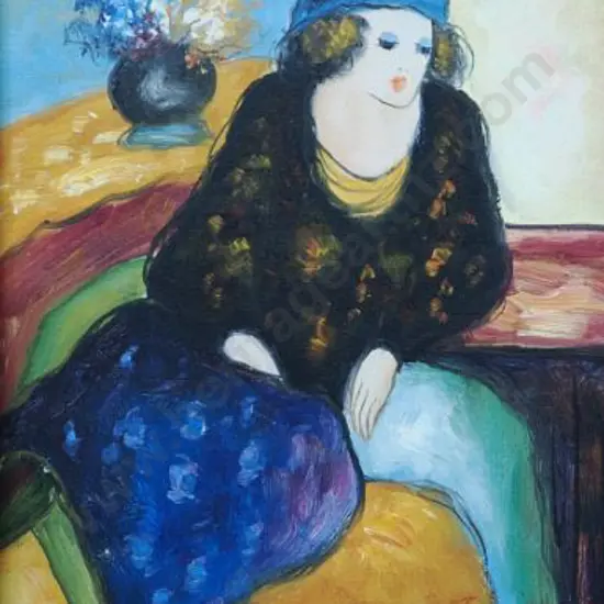 DANTOP, T. - Seated Lady with Flowers in Background