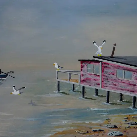 READING, Richard - Seagulls by Boatshed