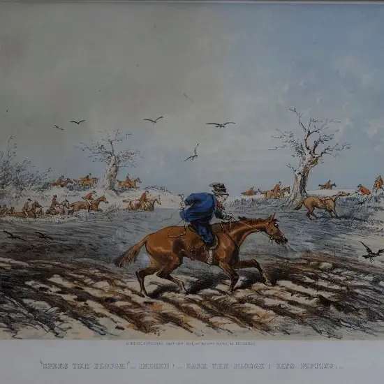 BROWNE, Hablot Knight (1815-1882) - Horse Racing - Speed the Plough