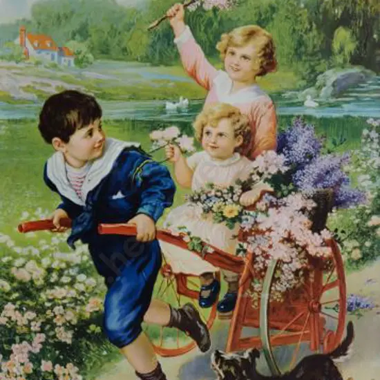UNKNOWN Artist - Children and Cart