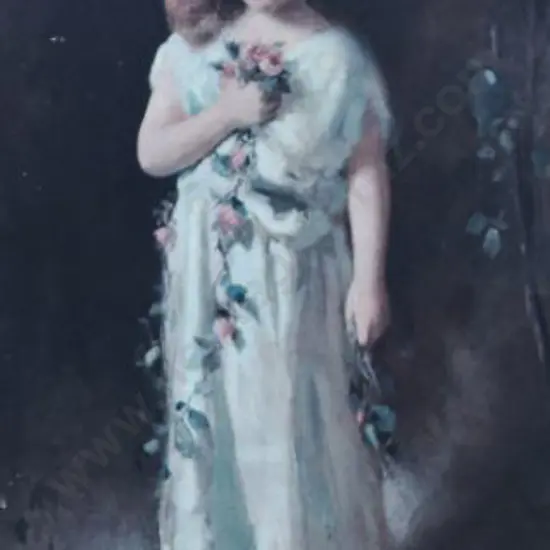 UNKNOWN Artist - Young Girl with Flowers