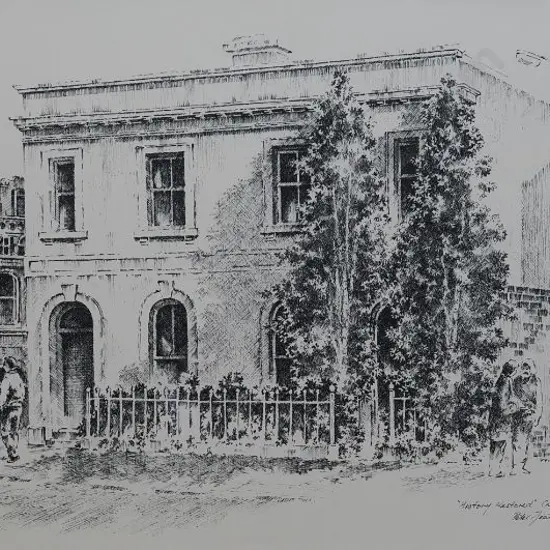 FEATHERSTON, Peter (1951-) - History Restored - Corner of Hobson Street and Cook Street, '75