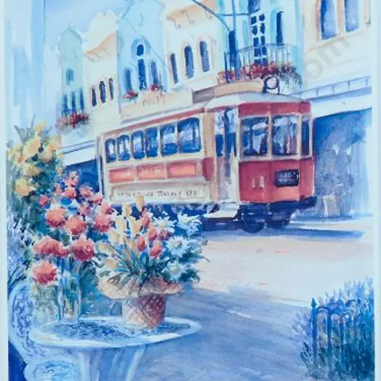 RASMUSSEN, Jan (20th Cent.) - New Regent Street and  Tram, Christchurch