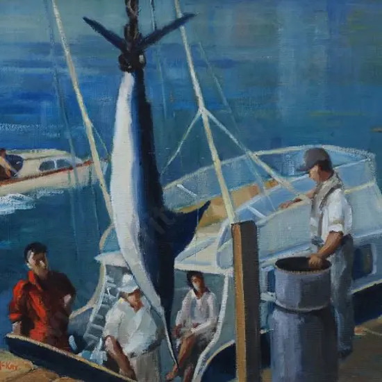 McKAY, Kathleen (1913-2006) - The Catch - Marlin brought Ashore