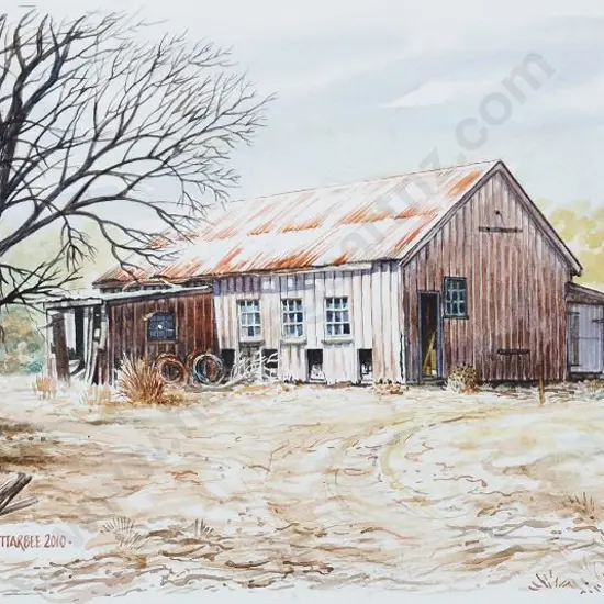 BATTARBEE, David (1939-) - The Old Woolshed, Waituna