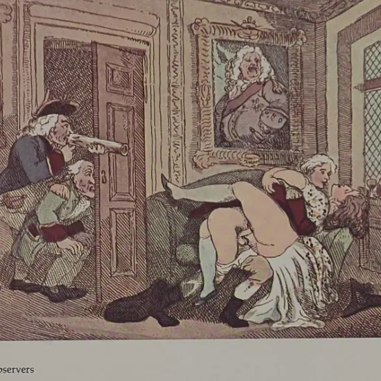 ROWLANDSON, Thomas (1756-1827) - The Observers - 1960s Reprint of 18th Century Erotic Drawing