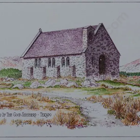 BATTARBEE, David (1939-) - Tekapo, Church of the Good Shepherd