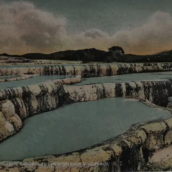 UNKNOWN Photographer - The White Terrace Lake, Rotomahana c. 1900