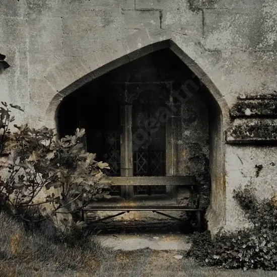 STEVENS, Bede  - Church Window with Flowers