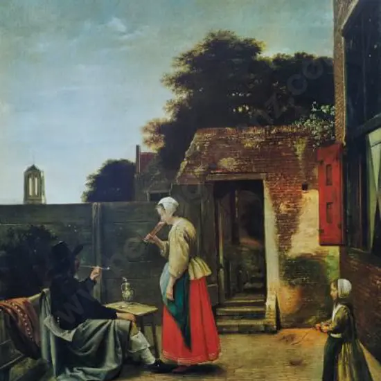 HOOCH, Peter de (1629-1688) - Courtyard at Delft