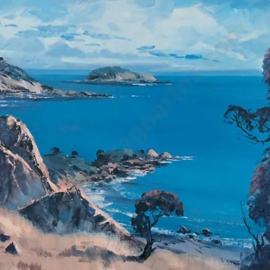 GREATHEAD, Aston (1921-2012) - Looking across Hauraki Gulf