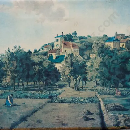 PISSARO, Camille (1830-1903) - Gardeners on Hillside