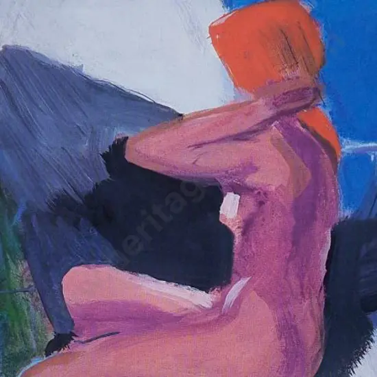 MANSON, Cecil (1896-1987) - Nude, Red Cap, 1968