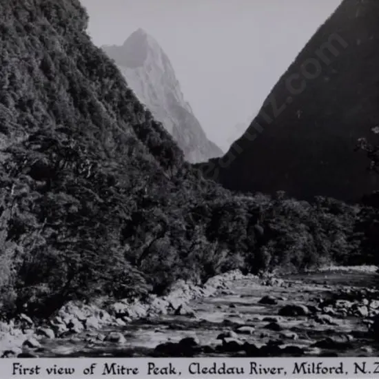 UNKNOWN Photographer - mid 20th Cent. - Mitre Peak, Cleddau River, Milford
