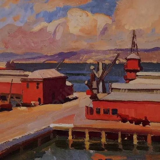 THOMPSON, Sydney Lough (1877-1973) - Wellington Harbour, 1936