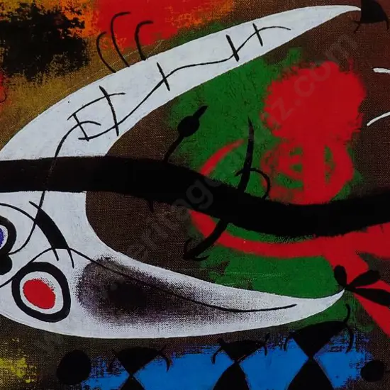 MIRO, Joan (1893-1963) - Femme et Oiseau dans la Nuit