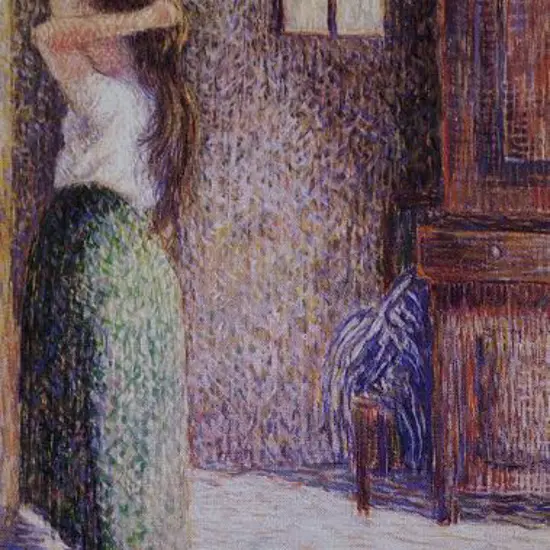 PISSARO, Camille (1830-1903) - Jeune Paysanne a sa Toilette, 1888