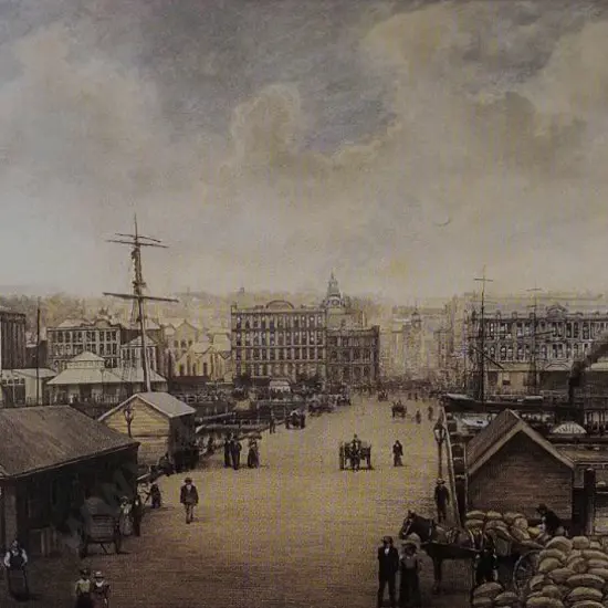 FLEMING, William D  - Queen Street Wharves, Auckland, 1900